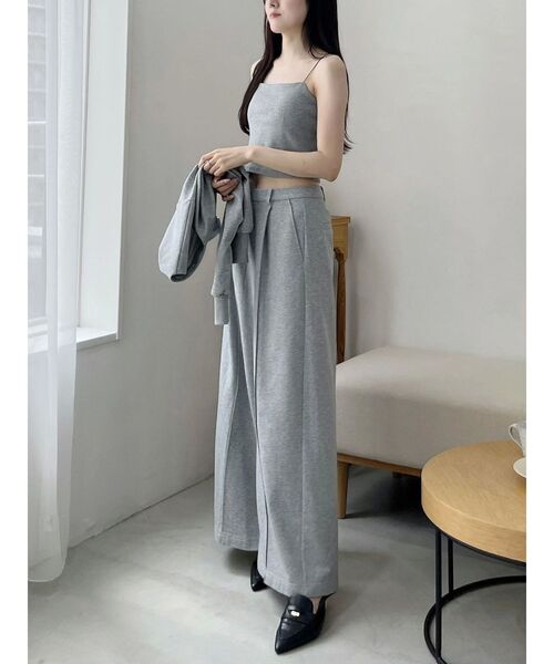 MERCURYDUO（マーキュリーデュオ）の「【WEB限定/セットアップ着用可アイテム】裏毛センターシームパンツ（その他パンツ・レディース・チャコールグレー/ライトグレー・SMALL/MEDIUM）」の12枚目の写真