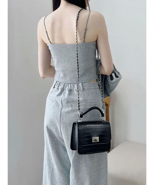 MERCURYDUO（マーキュリーデュオ）の「【WEB限定/セットアップ着用可アイテム】裏毛センターシームパンツ（その他パンツ・レディース・チャコールグレー/ライトグレー・SMALL/MEDIUM）」の15枚目の写真