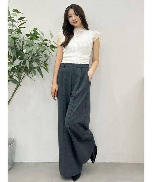 MERCURYDUO（マーキュリーデュオ）の「【WEB限定/セットアップ着用可アイテム】裏毛センターシームパンツ（その他パンツ・レディース・チャコールグレー/ライトグレー・SMALL/MEDIUM）」の16枚目の写真