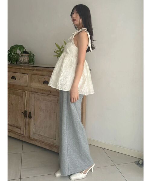 MERCURYDUO（マーキュリーデュオ）の「【WEB限定/セットアップ着用可アイテム】裏毛センターシームパンツ（その他パンツ・レディース・チャコールグレー/ライトグレー・SMALL/MEDIUM）」の21枚目の写真