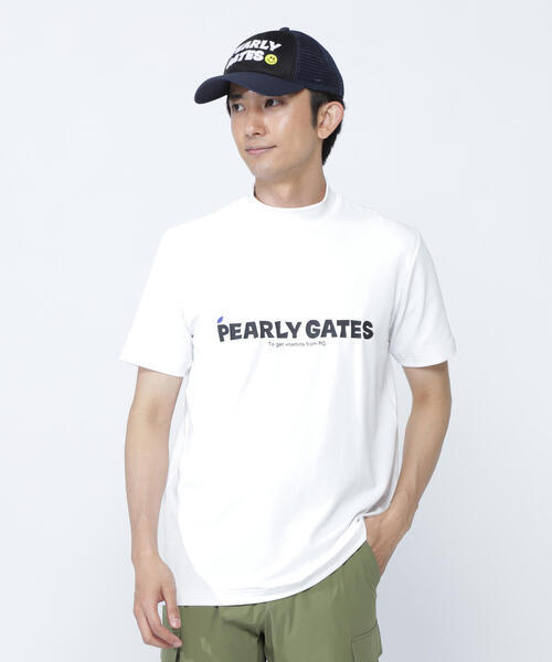 PEARLY GATES(パーリーゲイツ)の「【PEARLY GATES】ベア疑似メッシュ半袖モックネックカットソー(Tシャツ/カットソー・メンズ・ネイビー/ホワイト/ブルー・MEDIUM/X-LARGE/LARGE)」の4枚目の写真