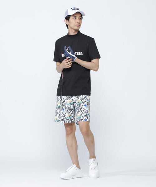 人気PEARLY GATES ベア擬似メッシュ半袖モックネックカットソー メンズ PEARLY GATES（パーリーゲイツ） tシャツ 「PEARLY GATES」ベア疑似