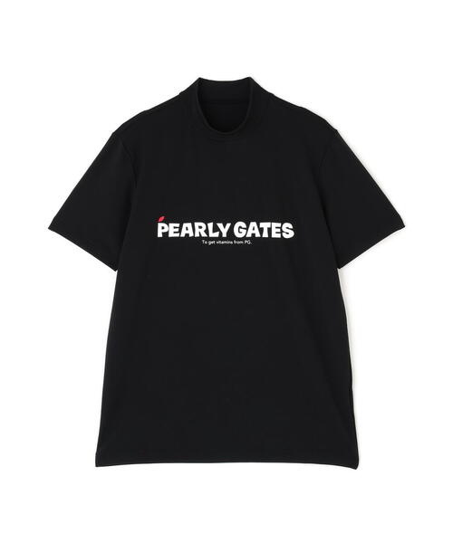 PEARLY GATES】ベア疑似メッシュ半袖モックネックカットソー（Tシャツ