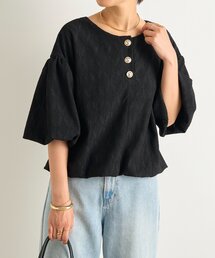 un dix cors | 《ふんわり袖で華奢見え》前後2WAYレースバルーン袖ブラウス(シャツ/ブラウス)