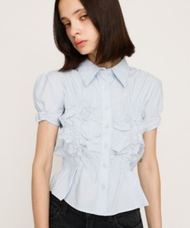 SLY(XC)RANDOM SHIRRING S/SLEEVE TOPS _ V[O V[gX[u gbvX  ĕ(Vc/uEX)