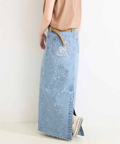 B.C STOCK（ベーセーストック）の「ウォッシャブル / DU JOUR/デュ ジュール LEAN GLITTER JEAN SKIRT（スカート・レディース・ホワイト/ブルー系その他・36/38）」の17枚目の写真