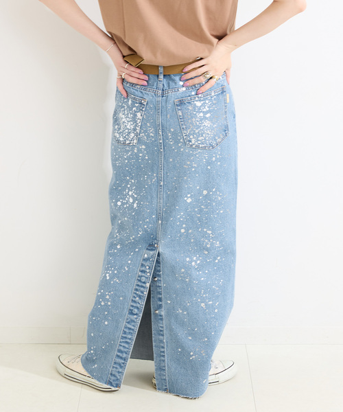 B.C STOCK（ベーセーストック）の「ウォッシャブル / DU JOUR/デュ ジュール LEAN GLITTER JEAN SKIRT（スカート・レディース・ホワイト/ブルー系その他・36/38）」の18枚目の写真