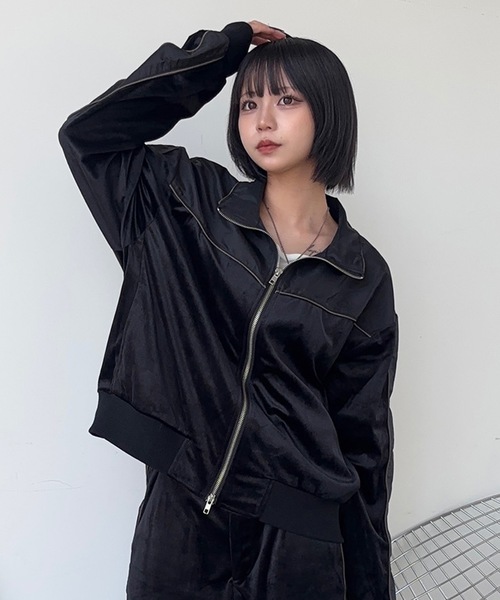 MandO（エムオー）（エムオー）の「ナイロンベロアトラックジャケット/セットアップ着用可（ブルゾン・メンズ・ネイビー/ブラック・LARGE/MEDIUM）」の10枚目の写真