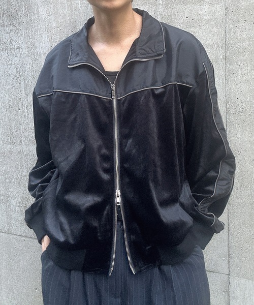 セール】ナイロンベロアトラックジャケット/セットアップ着用可