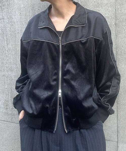セール】ナイロンベロアトラックジャケット/セットアップ着用可