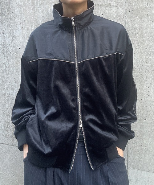 MandO（エムオー）（エムオー）の「ナイロンベロアトラックジャケット/セットアップ着用可（ブルゾン・メンズ・ネイビー/ブラック・LARGE/MEDIUM）」の15枚目の写真