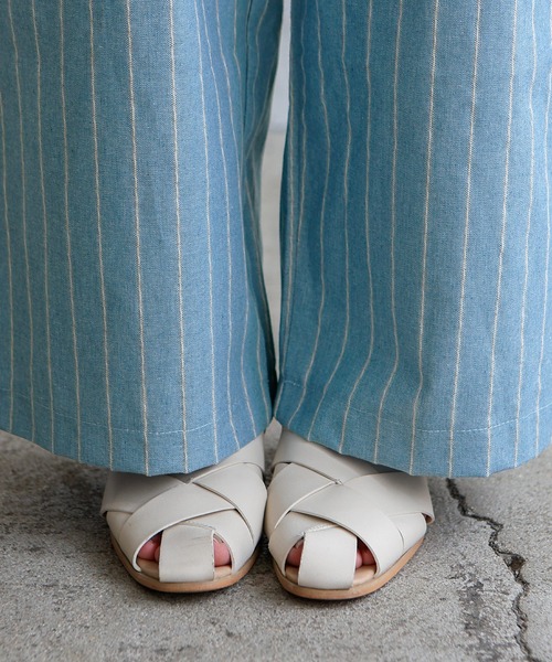 VitaFelice（ヴィータフェリーチェ）の「リネンライクストライプイージーパンツ（その他パンツ・レディース・ブルー/ベージュ/ネイビー・FREE）」の12枚目の写真