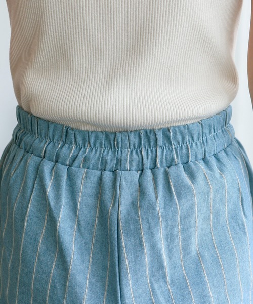 VitaFelice（ヴィータフェリーチェ）の「リネンライクストライプイージーパンツ（その他パンツ・レディース・ブルー/ベージュ/ネイビー・FREE）」の13枚目の写真