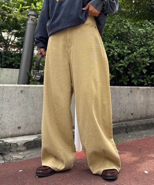 CIAOPANIC TYPY(チャオパニックティピー)の「■【UNISEX】ホットフィットカーブチノパンツ(チノパンツ・レディース・ブラック/アイボリー/ベージュ・LARGE/MEDIUM)」の1枚目の写真