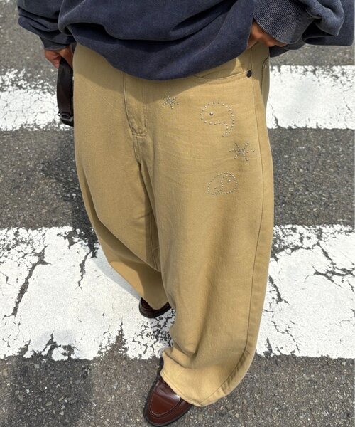 CIAOPANIC TYPY(チャオパニックティピー)の「■【UNISEX】ホットフィットカーブチノパンツ(チノパンツ・レディース・ブラック/アイボリー/ベージュ・LARGE/MEDIUM)」の4枚目の写真