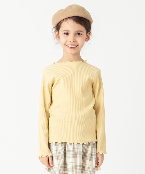 ever closet（エバークローゼット）の「クルーネック リブトップス（Tシャツ/カットソー・キッズ・ホワイト系その他/ブラック/ベージュ系その他5/ブラック系その他/グリーン系その他/ラベンダー/ミント/ピンク/ホワイト/ブラウン/イエロー系その他/ブルー系その他5/グレー・90cm/150cm/130cm/100cm/120cm/110cm/140cm/80ｃｍ/160cm）」の12枚目の写真