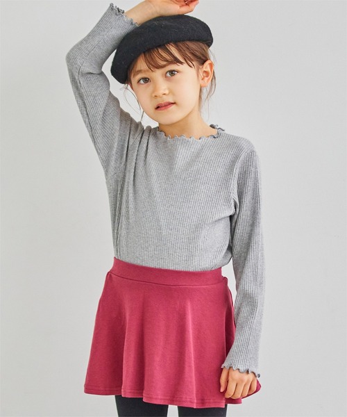 ever closet（エバークローゼット）の「クルーネック リブトップス（Tシャツ/カットソー・キッズ・ホワイト系その他/ブラック/ベージュ系その他5/ブラック系その他/グリーン系その他/ラベンダー/ミント/ピンク/ホワイト/ブラウン/イエロー系その他/ブルー系その他5/グレー・90cm/150cm/130cm/100cm/120cm/110cm/140cm/80ｃｍ/160cm）」の5枚目の写真