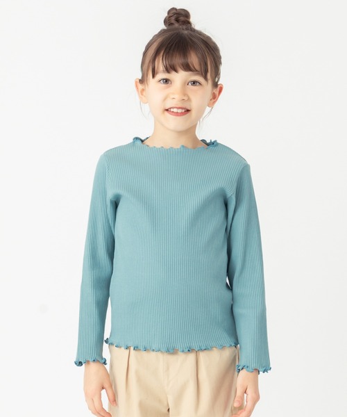 ever closet（エバークローゼット）の「クルーネック リブトップス（Tシャツ/カットソー・キッズ・ホワイト系その他/ブラック/ベージュ系その他5/ブラック系その他/グリーン系その他/ラベンダー/ミント/ピンク/ホワイト/ブラウン/イエロー系その他/ブルー系その他5/グレー・90cm/150cm/130cm/100cm/120cm/110cm/140cm/80ｃｍ/160cm）」の10枚目の写真