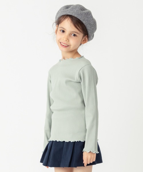 ever closet（エバークローゼット）の「クルーネック リブトップス（Tシャツ/カットソー・キッズ・ホワイト系その他/ブラック/ベージュ系その他5/ブラック系その他/グリーン系その他/ラベンダー/ミント/ピンク/ホワイト/ブラウン/イエロー系その他/ブルー系その他5/グレー・90cm/150cm/130cm/100cm/120cm/110cm/140cm/80ｃｍ/160cm）」の8枚目の写真