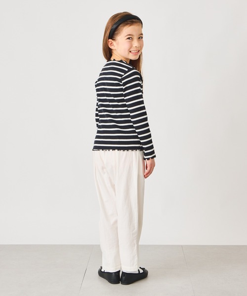 ever closet（エバークローゼット）の「クルーネック リブトップス（Tシャツ/カットソー・キッズ・ホワイト系その他/ブラック/ベージュ系その他5/ブラック系その他/グリーン系その他/ラベンダー/ミント/ピンク/ホワイト/ブラウン/イエロー系その他/ブルー系その他5/グレー・90cm/150cm/130cm/100cm/120cm/110cm/140cm/80ｃｍ/160cm）」の17枚目の写真