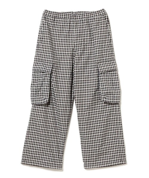 BEAMS(ビームス)の「ワイドストレート チェック カーゴ パンツ(その他パンツ・メンズ・ダークブラウン/チャコールグレー・S/XL/L/M)」の3枚目の写真