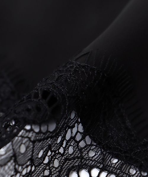 Three Four Time(スリーフォータイム)の「サテンレースキャミワンピース(ワンピース・レディース・ブラック・FREE)」の7枚目の写真