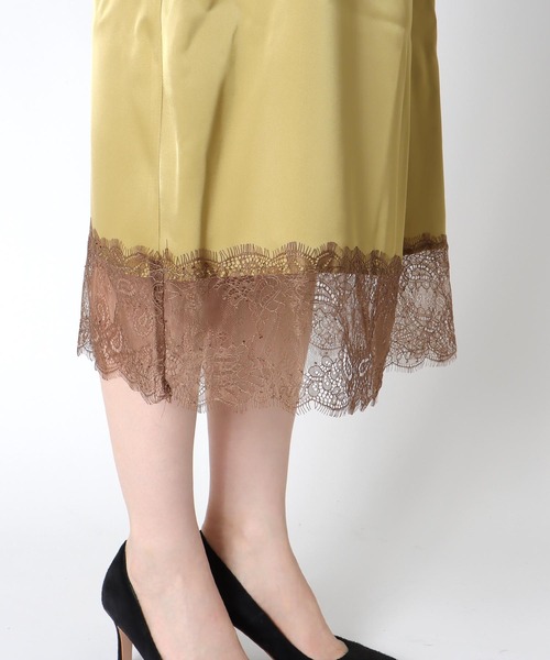 Three Four Time(スリーフォータイム)の「サテンレースキャミワンピース(ワンピース・レディース・ブラック・FREE)」の16枚目の写真