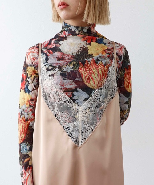 Three Four Time(スリーフォータイム)の「サテンレースキャミワンピース(ワンピース・レディース・ブラック・FREE)」の21枚目の写真