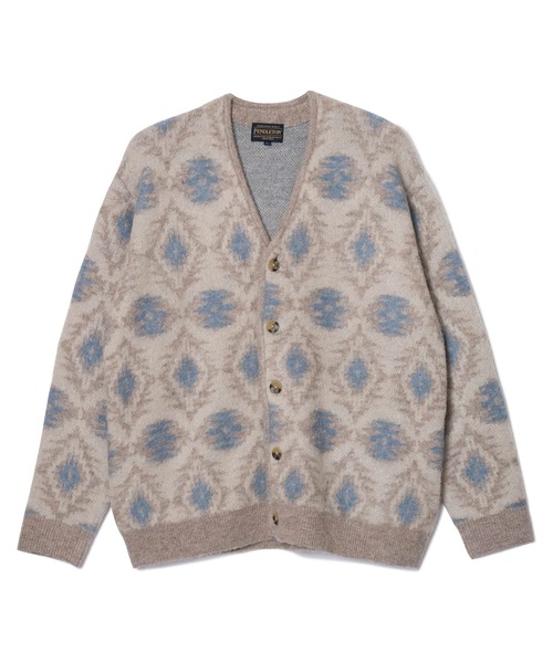 PENDLETON(ペンドルトン)の「PENDLETON/ペンドルトン シャギー Vネックカーディガン(カーディガン/ボレロ・メンズ・ベージュ/アイボリー/ブラック・MEDIUM/LARGE)」の3枚目の写真
