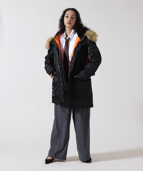 Alpha Industries（アルファインダストリーズ）の「【25FW新作商品】Alpha Industries/アルファインダストリーズ/N-3B PARKA W（ミリタリージャケット・レディース・ブラック・SMALL/MEDIUM/X-SMALL）」の12枚目の写真