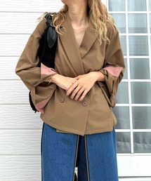 Q | ダブルブレストバイカラージャケット(テーラードジャケット)