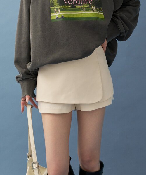 セール】ラップレイヤードミニスカパン（その他パンツ）｜mystic