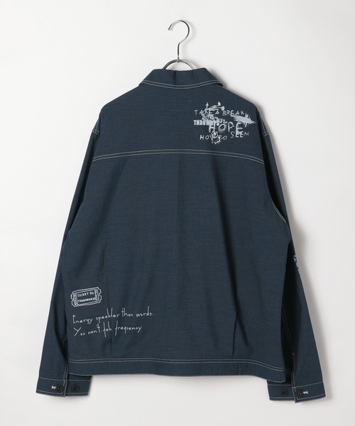GLOBAL WORK（グローバルワーク）の「クリーンデニム/トラッカージャケット/CLEAN MODE/575819（デニムジャケット・メンズ・ネイビー系9/ネイビー系8・XL/L/M/S）」の5枚目の写真