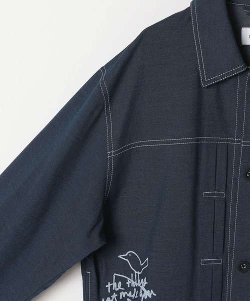 GLOBAL WORK（グローバルワーク）の「クリーンデニム/トラッカージャケット/CLEAN MODE/575819（デニムジャケット・メンズ・ネイビー系9/ネイビー系8・XL/L/M/S）」の9枚目の写真