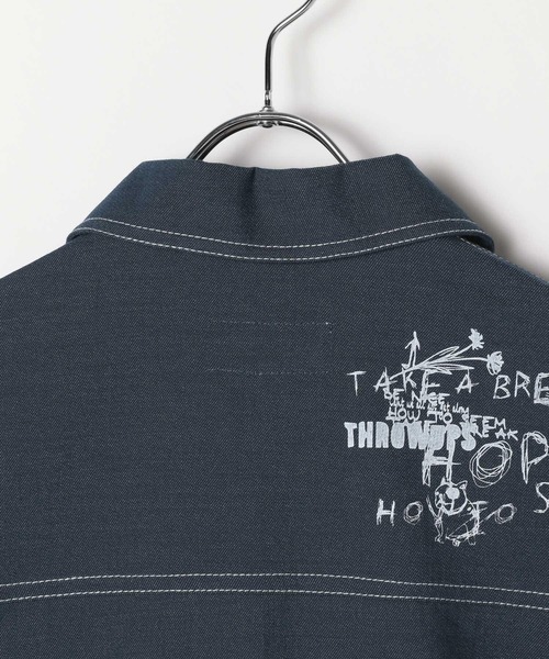 GLOBAL WORK（グローバルワーク）の「クリーンデニム/トラッカージャケット/CLEAN MODE/575819（デニムジャケット・メンズ・ネイビー系9/ネイビー系8・XL/L/M/S）」の15枚目の写真