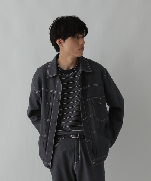 未使用❗️aa. デニム ノーカラージャケット ブラック Washed Black Torai Jacket | NO MAINTENANCE(ノーメンテナンス