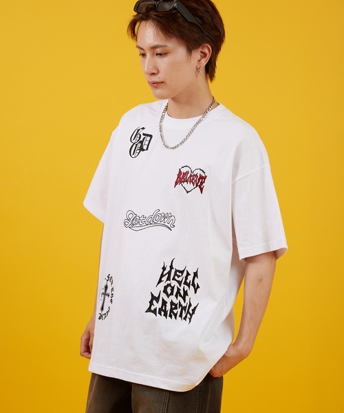 improves(インプローブス)の「天竺 ロゴ刺しゅう 半袖Tシャツ(Tシャツ/カットソー・メンズ・ブラウン/ブラック/ホワイト・MEDIUM/LARGE)」の4枚目の写真