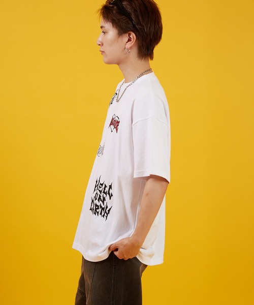 improves(インプローブス)の「天竺 ロゴ刺しゅう 半袖Tシャツ(Tシャツ/カットソー・メンズ・ブラウン/ブラック/ホワイト・MEDIUM/LARGE)」の5枚目の写真