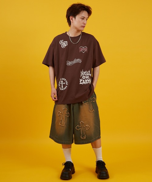 improves(インプローブス)の「天竺 ロゴ刺しゅう 半袖Tシャツ(Tシャツ/カットソー・メンズ・ブラウン/ブラック/ホワイト・MEDIUM/LARGE)」の11枚目の写真