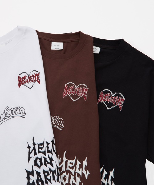improves(インプローブス)の「天竺 ロゴ刺しゅう 半袖Tシャツ(Tシャツ/カットソー・メンズ・ブラウン/ブラック/ホワイト・MEDIUM/LARGE)」の12枚目の写真