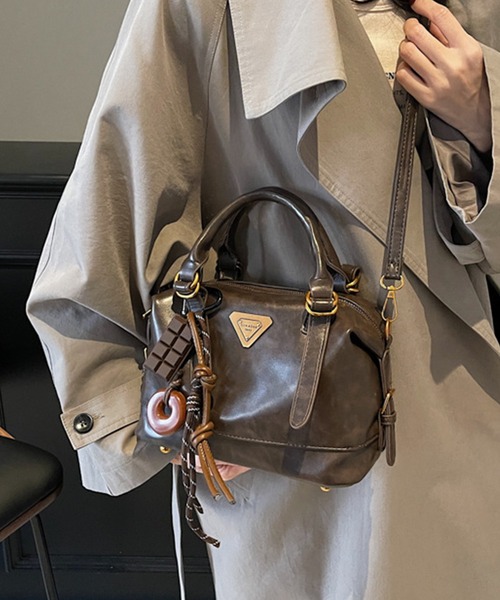 じゃらじゃら キーホルダー チャーム付き ショルダーミニボストン