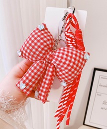 HOOK（フック）の「チェックリボンバッグチャーム（キーホルダー）」