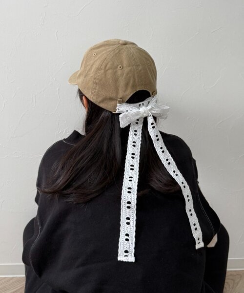 CIAOPANIC TYPY(チャオパニックティピー)の「【KIDS】コットンレース紐ピグメント加工TIMEロゴCAP(ハット・キッズ・チャコールグレー/グリーン/ベージュ・ONE SIZE)」の10枚目の写真