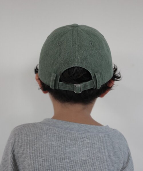 CIAOPANIC TYPY(チャオパニックティピー)の「【KIDS】コットンレース紐ピグメント加工TIMEロゴCAP(ハット・キッズ・チャコールグレー/グリーン/ベージュ・ONE SIZE)」の8枚目の写真
