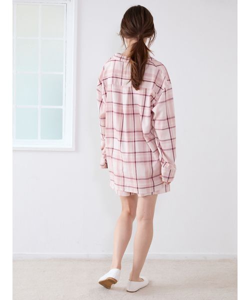 トレンドチェック柄シャツ（ルームウェア/パジャマ）｜gelato pique