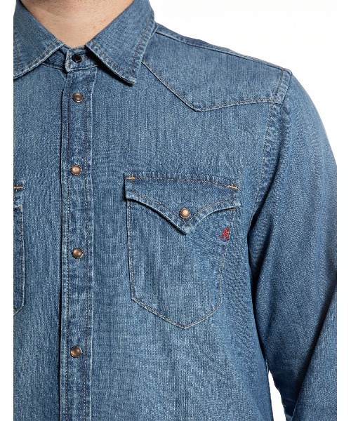 REPLAY（リプレイ）の「ウエスタンデニムシャツ（シャツ/ブラウス・メンズ・ブルー・LARGE/MEDIUM/SMALL）」の5枚目の写真