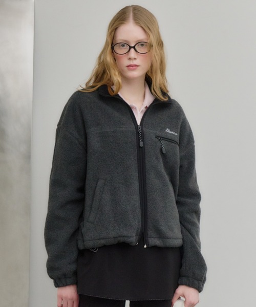ジャケット・アウター GIUNON drawstring fleece zip-up jacket drawstring fleece zip-up jacket / ドロストフリースジップアップ