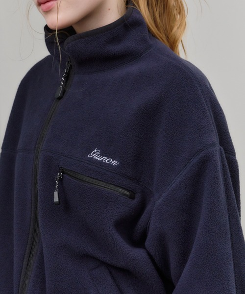 drawstring fleece zip-up jacket / ドロストフリースジップアップ