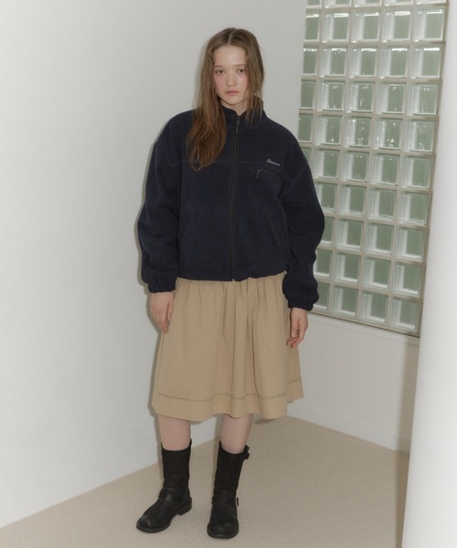 ジャケット・アウター GIUNON drawstring fleece zip-up jacket drawstring fleece zip-up jacket / ドロストフリースジップアップ