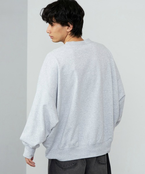 Lee（リー）の「Lee/リー SUPERSIZED スウェット ビッグシルエット/長袖/ゆったりスウェット/だぼ感スウェット/メンズライク（スウェット・メンズ・ネイビー/グレー・FREE）」の13枚目の写真